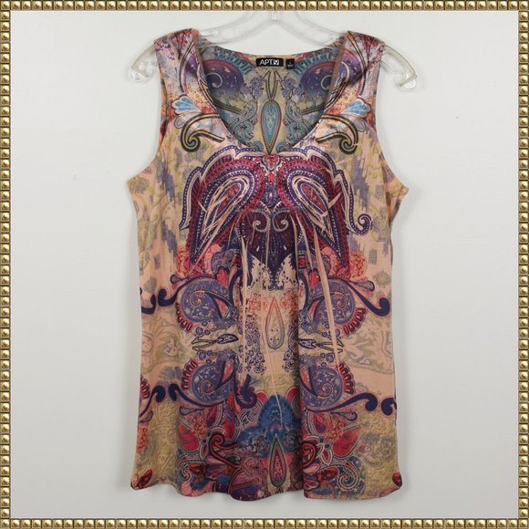 Apt. 9 Tops - NWOT Apt. 9 Boho Abstract Print Sleeveless Tunic Top Size Large